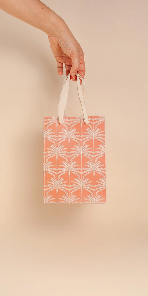 Small Pink Palms Gift Bag
