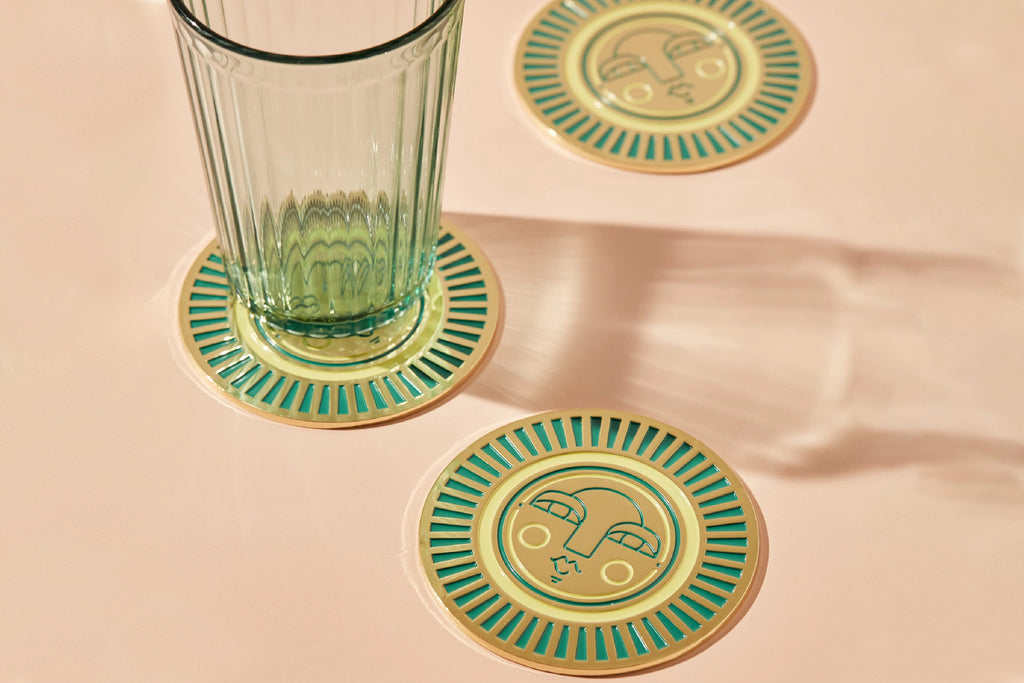 Teal Sol Coaster Set of Two