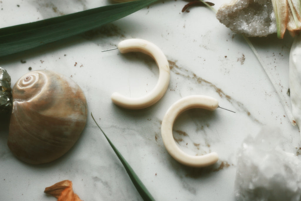 Leopard Tortoise Shell Hoops