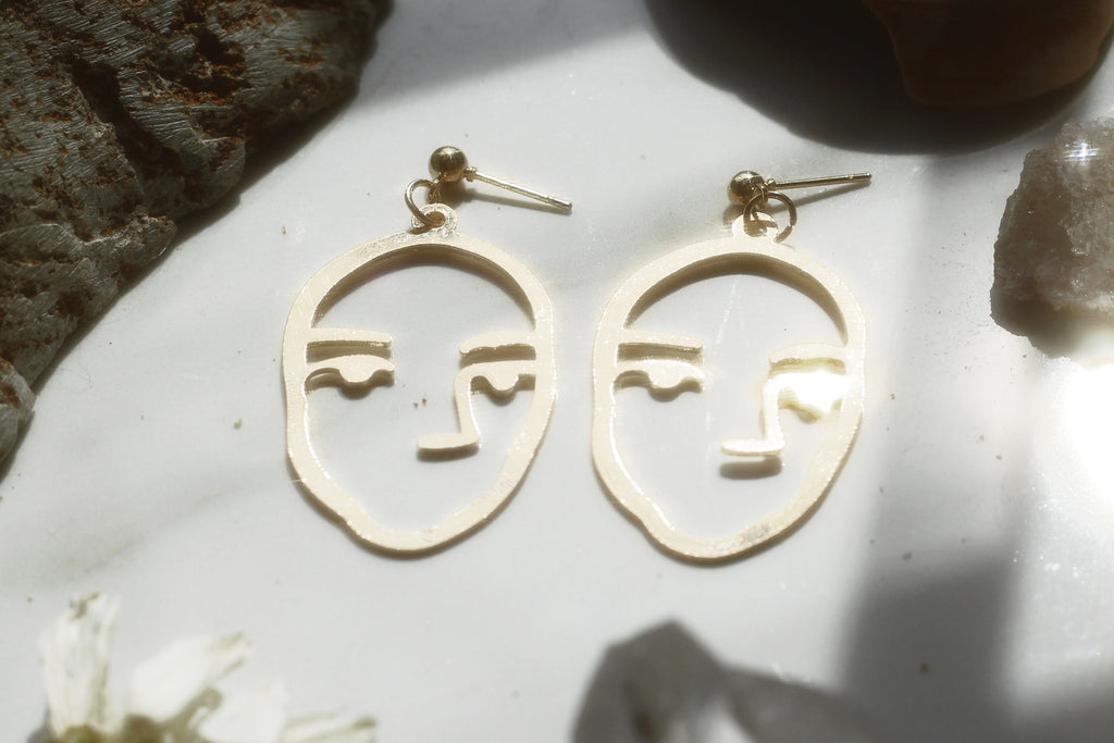 Oval Face Drop Earrings