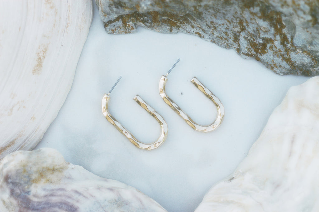 Geometric Oval Hoops