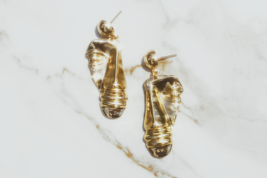 Broken Statue Drop Earrings