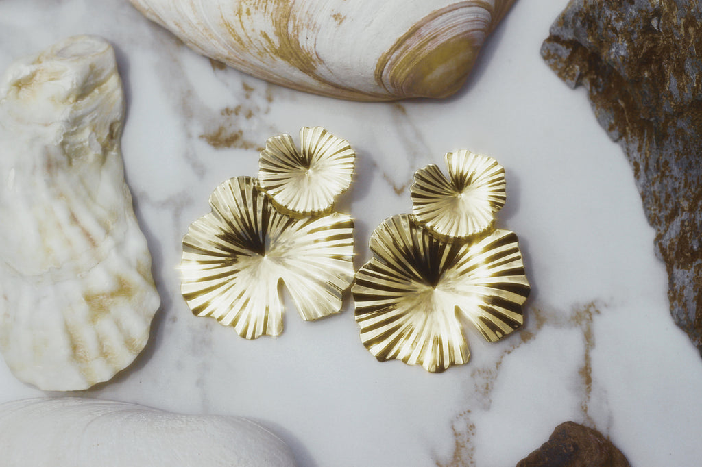 Vintage Petal Drop Earrings