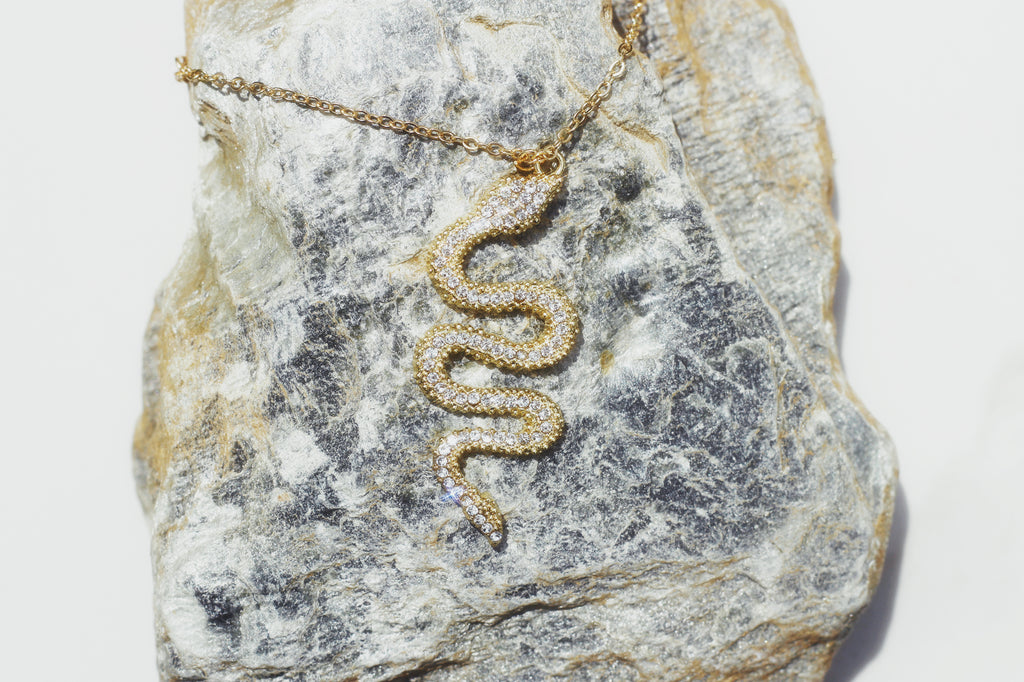 Pavé Snake Necklace