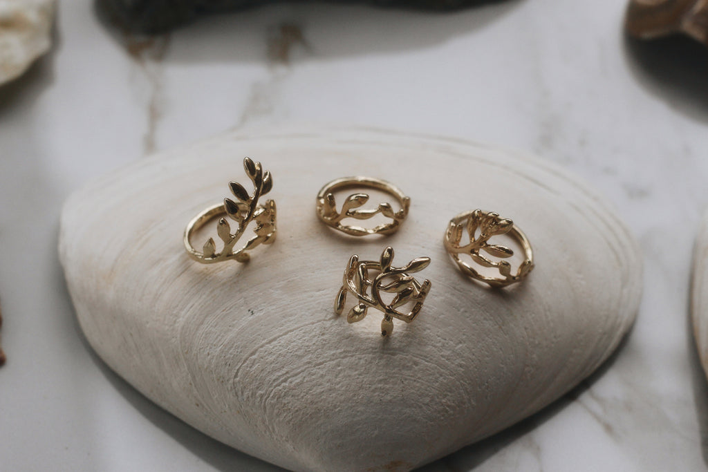 Leafy Vine Ring Set