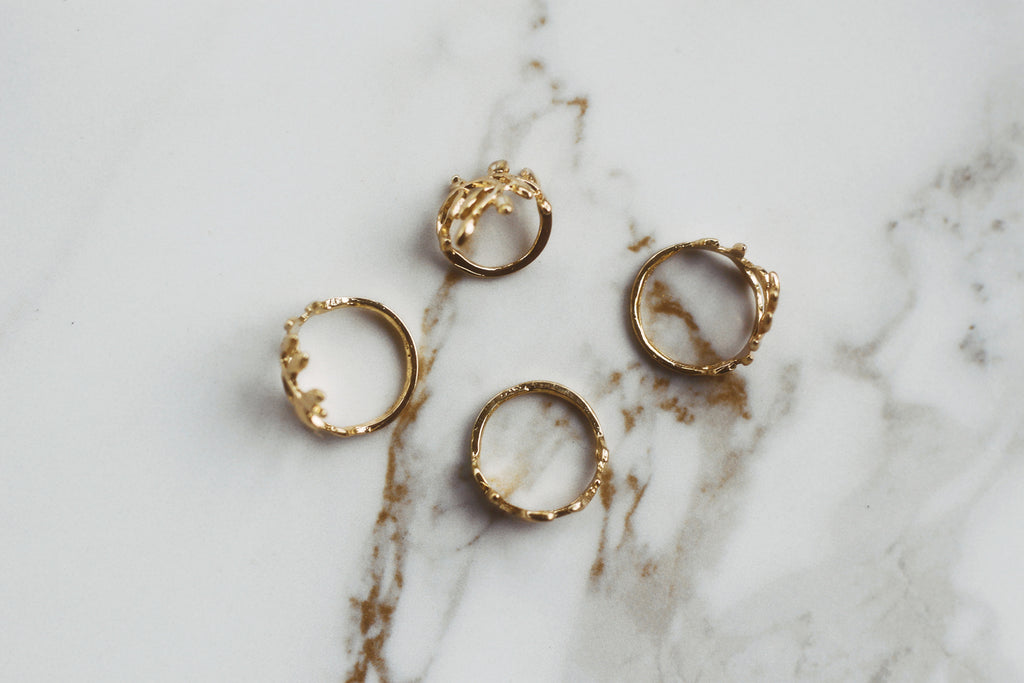 Leafy Vine Ring Set