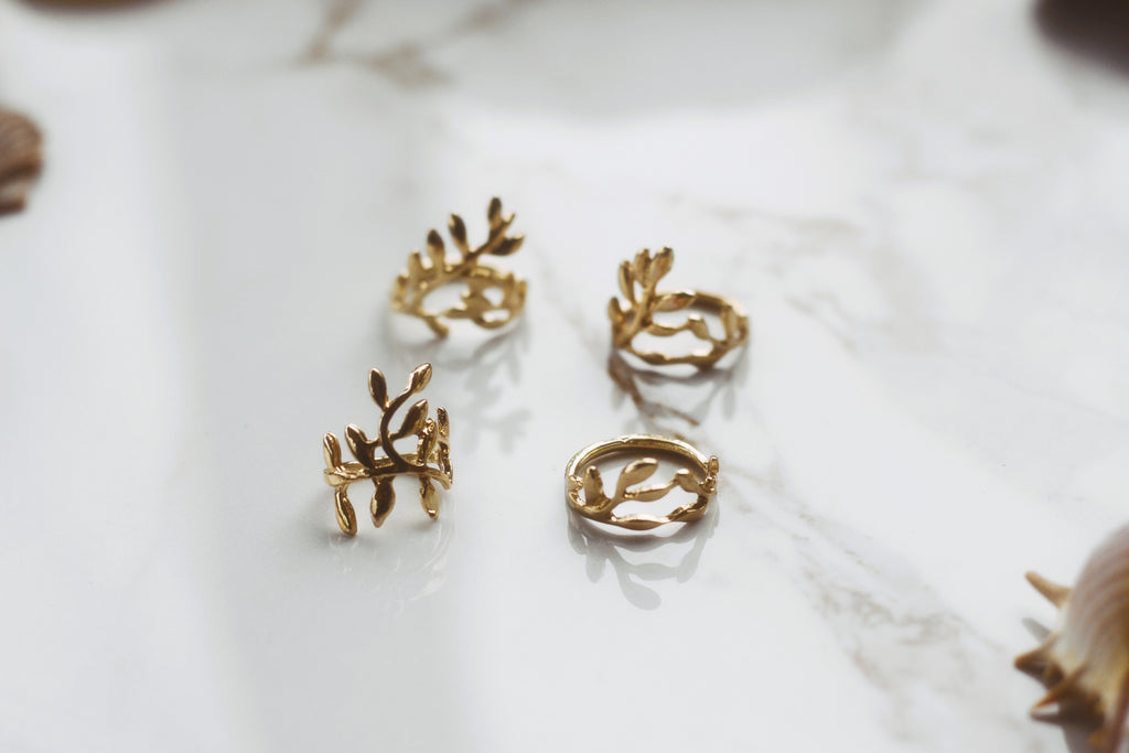 Leafy Vine Ring Set